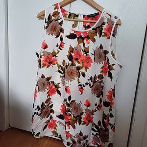 Mario Serrani Soft Floral Sleeveless Top XL